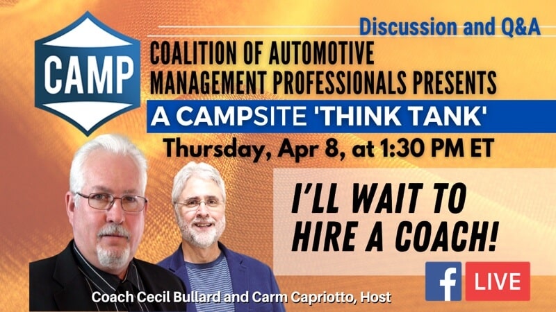 CAMP Site 'Think Tank' w/Cecil Bullard and Carm Capriotto "I'll Wait To Hire a Coach"